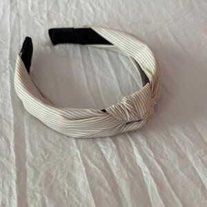 Elegant Striped Beige Headband